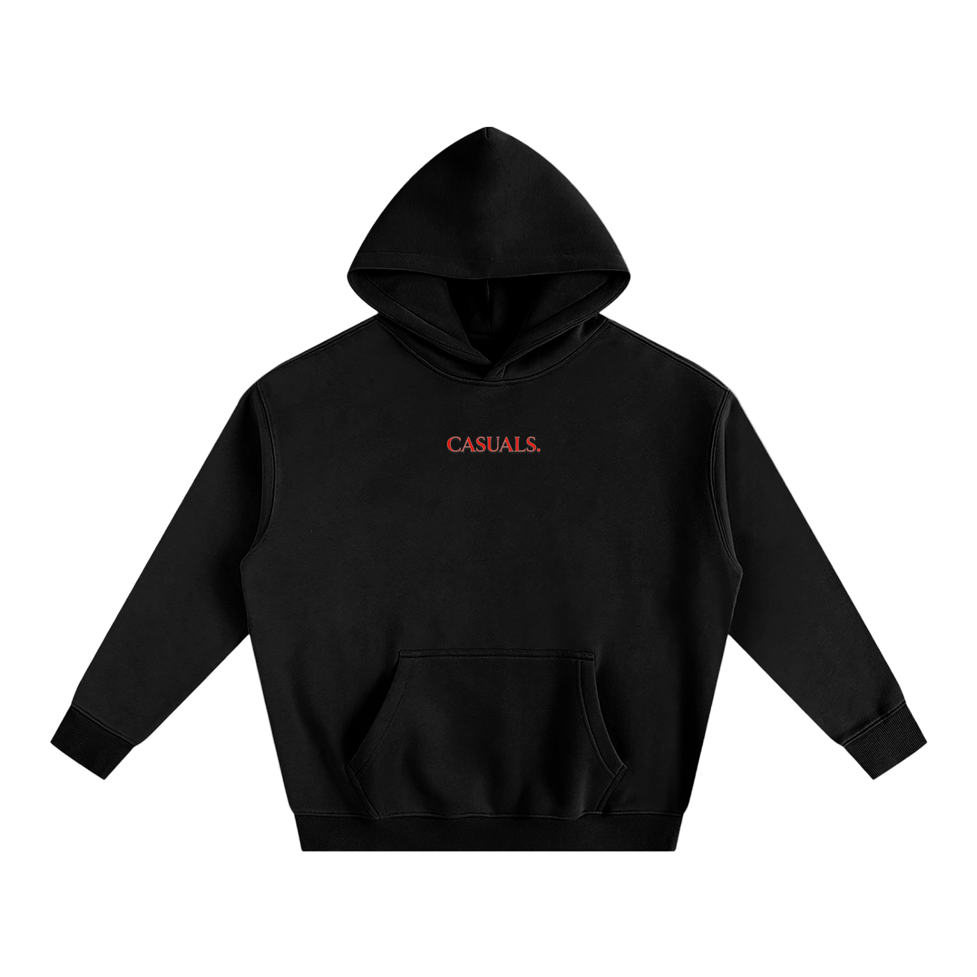 Cherry Emblem Oversized Hoodie – Black