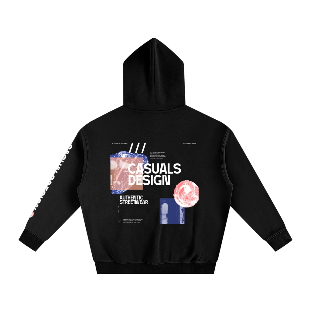 Oversized Fleeced Hoodie – Casuals "Art" Design