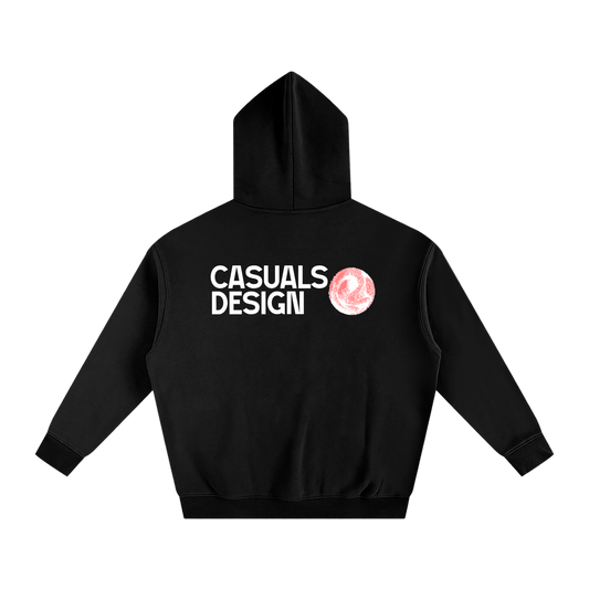 Oversized Fleeced Hoodie – Casuals "Art" Design