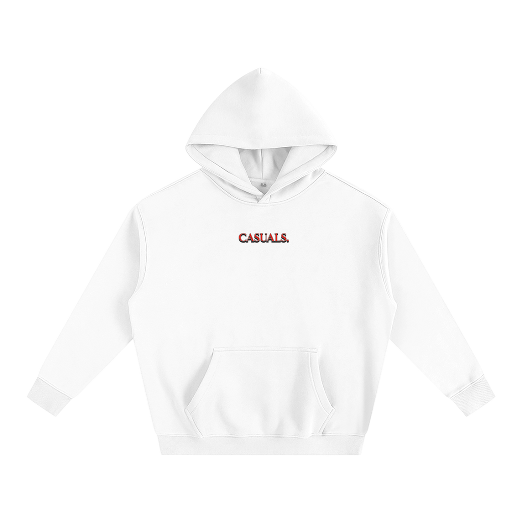 Cherry Emblem Oversized Hoodie – White