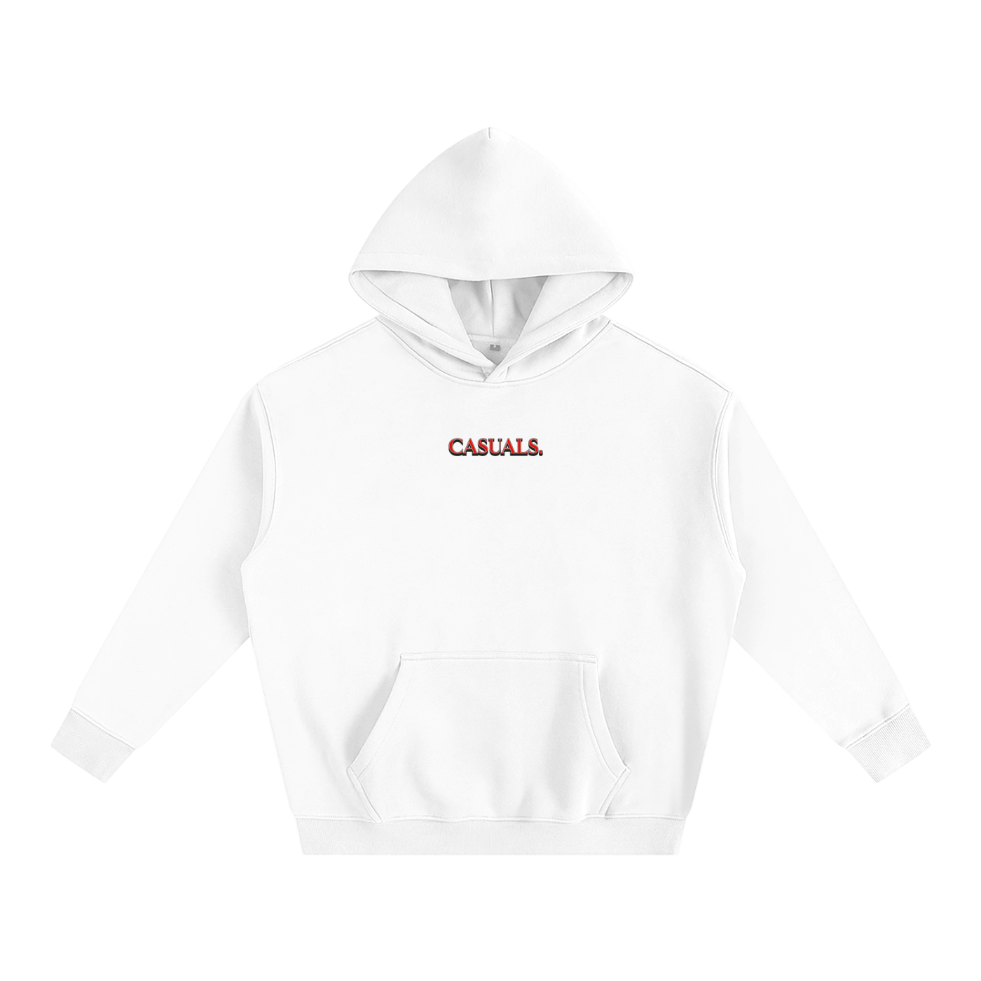 Cherry Emblem Oversized Hoodie – White