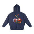 Cherry Emblem Oversized Hoodie – Navy